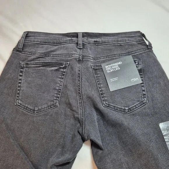 Silver Jeans Women's Size 30X29 Black Denim Boyfriend Comfort Distressed (62) - Picture 12 of 12